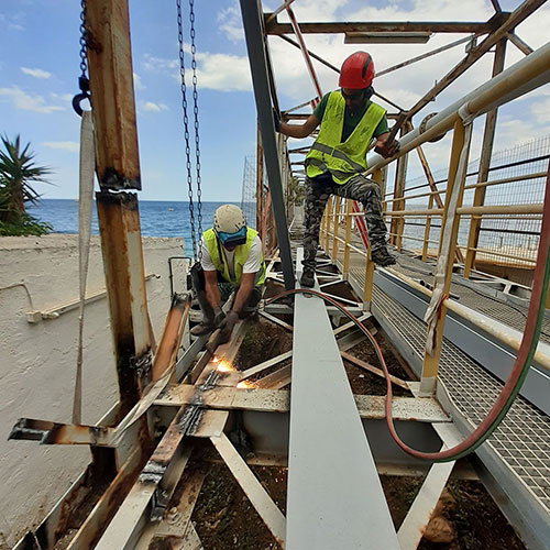 ΑΓΕΤ Ηρακλής Λινοπεράματα: Ενίσχυση της στατικής επάρκειας στους κόμβους μεταλλικής γέφυρας
