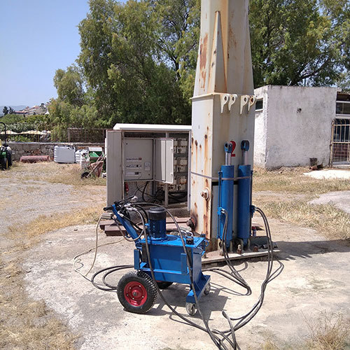 Δημοτικό Στάδιο Αγίου Νικολάου: Έλεγχος στατικής επάρκειας - NDT επιθεώρηση και επισκευή των 4 μεταλλικών πυλώνων φωτισμού