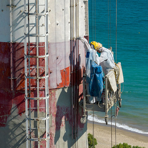 Α.Η.Σ. Λινοπεραμάτων ΔΕΗ: Επισκευή τριών καμινάδων ύψους 80 μέτρων
