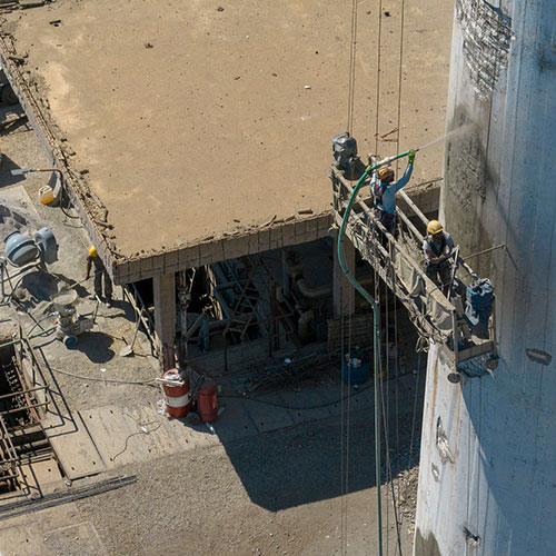 Α.Η.Σ. Λινοπεραμάτων ΔΕΗ: Επισκευή τριών καμινάδων ύψους 80 μέτρων