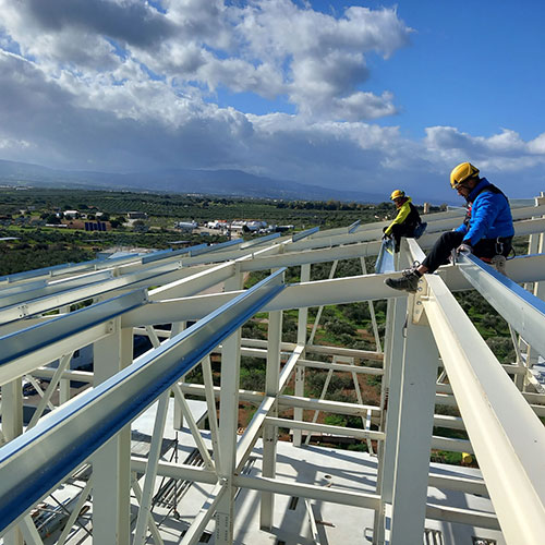 Ανέγερση μεταλλικού βιομηχανικού κτιρίου στο Ρέθυμνο