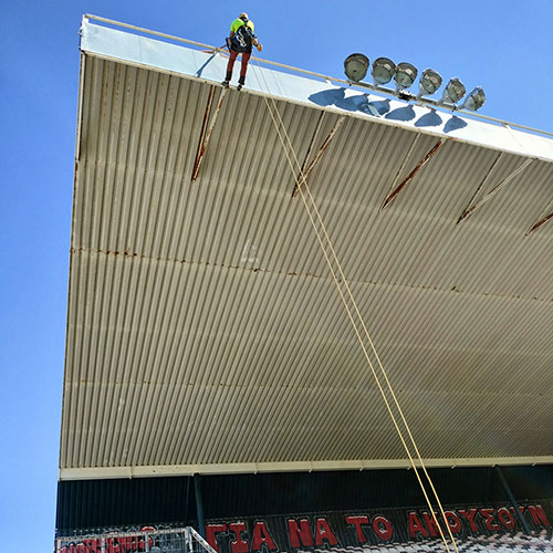 Παγκρήτιο και Παναχαϊκό στάδιο: Επιθεωρήσεις στατικής επάρκειας του μεταλλικού φορέα στα στέγαστρα των γηπέδων