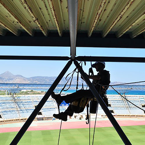 Παγκρήτιο και Παναχαϊκό στάδιο: Επιθεωρήσεις στατικής επάρκειας του μεταλλικού φορέα στα στέγαστρα των γηπέδων