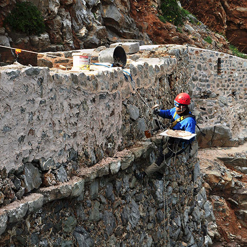 Νήσος Σπιναλόγκα: Αποκατάσταση λιθοδομής του ανατολικού τείχους