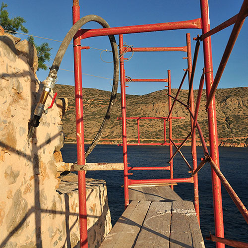 Νήσος Σπιναλόγκα: Αποκατάσταση λιθοδομής του ανατολικού τείχους