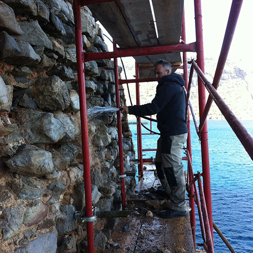 Νήσος Σπιναλόγκα: Αποκατάσταση λιθοδομής του ανατολικού τείχους