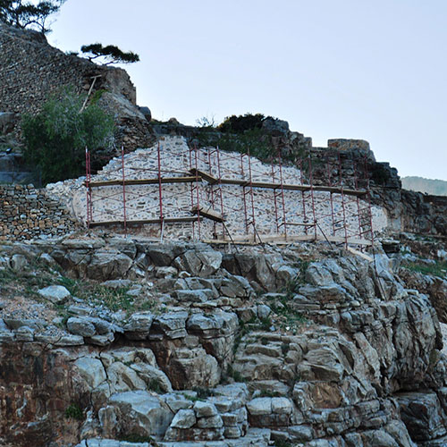 Νήσος Σπιναλόγκα: Αποκατάσταση λιθοδομής του ανατολικού τείχους