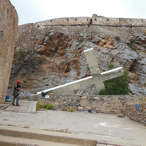 Νήσος Σπιναλόγκα: Εργασίες καθέλκυσης