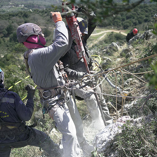 Βραχοπροστασία στο αρχαίο θέατρο Κασσώπης Πρέβεζας