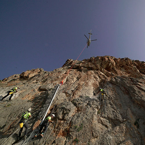 Βραχοπροστασία στο Κάστρο της Μονεμβασιάς
