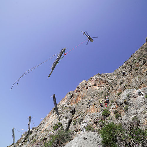 Βραχοπροστασία στο Κάστρο της Μονεμβασιάς