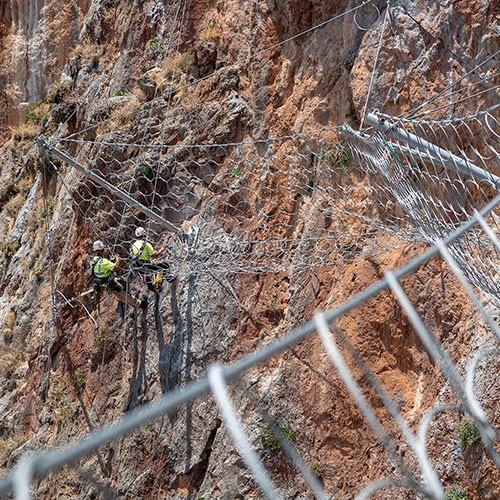 Βραχοπροστασία στο Κάστρο της Μονεμβασιάς