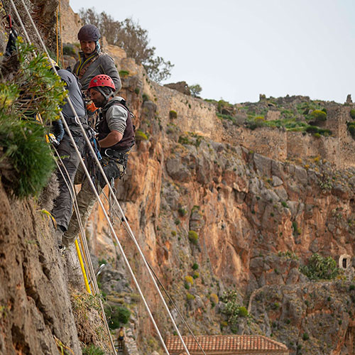 Βραχοπροστασία στο Κάστρο της Μονεμβασιάς