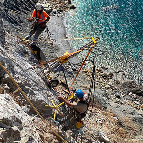 Βραχοπροστασία στο φρούριο της Σκιάθου