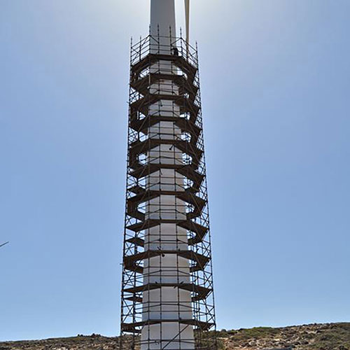 Αιολικά πάρκα στον Άγιο Νικόλαο, στη Νάξο και στη Πάφο της Κύπρου: Εργασίες καθαρισμού και συντήρησης ανεμογεννητριών